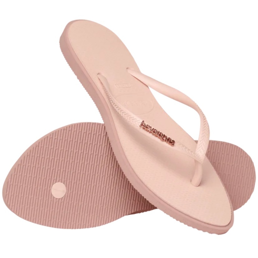 HAVAIANAS Women's Slim Point Flip Flops - CROCUS ROSE - Picture 6 of 7